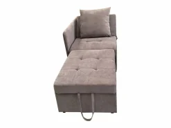 Cama tapizada, sofá cama, sofá multifuncional 3 en 1 de lino, ajustable Gris New