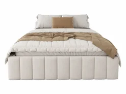 Merax Cama Terciopelo|Cama Adulto|Cama tapizada 140x200 cm con 4 cajones - sin cabecero - terciopelo -