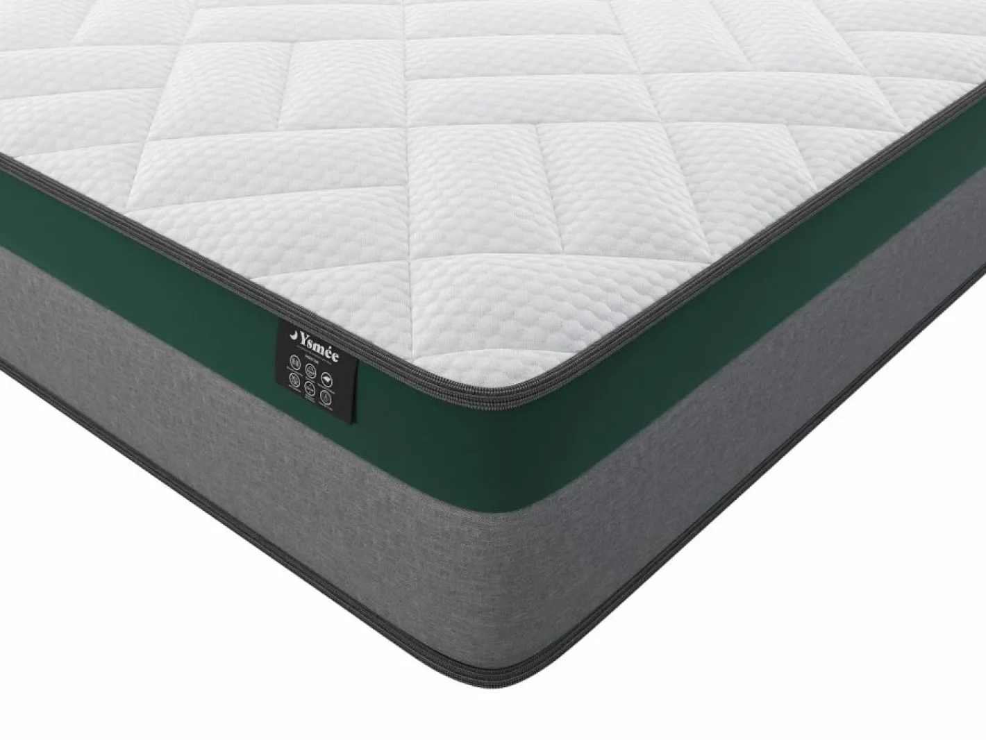 Ysmée Conjunto Colchón Y Somier|Cama 160x200 cm - canapé abatible + colchón de muelles ensacados - PRESTIGE