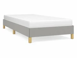 Cama 90x190 cm de tela claro ES45472^ Outlet
