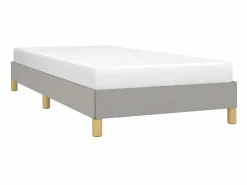 Cama 90x190 cm de tela claro ES45472^ Outlet