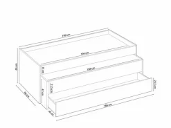 Cama y estante aglomerado rosa sin somieres y colchones 65x199x96cm^ Discount