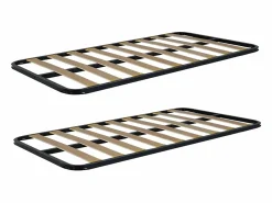 Cama Nido|Cama y estante aglomerado + somieres y colchones 65x199x96cm
