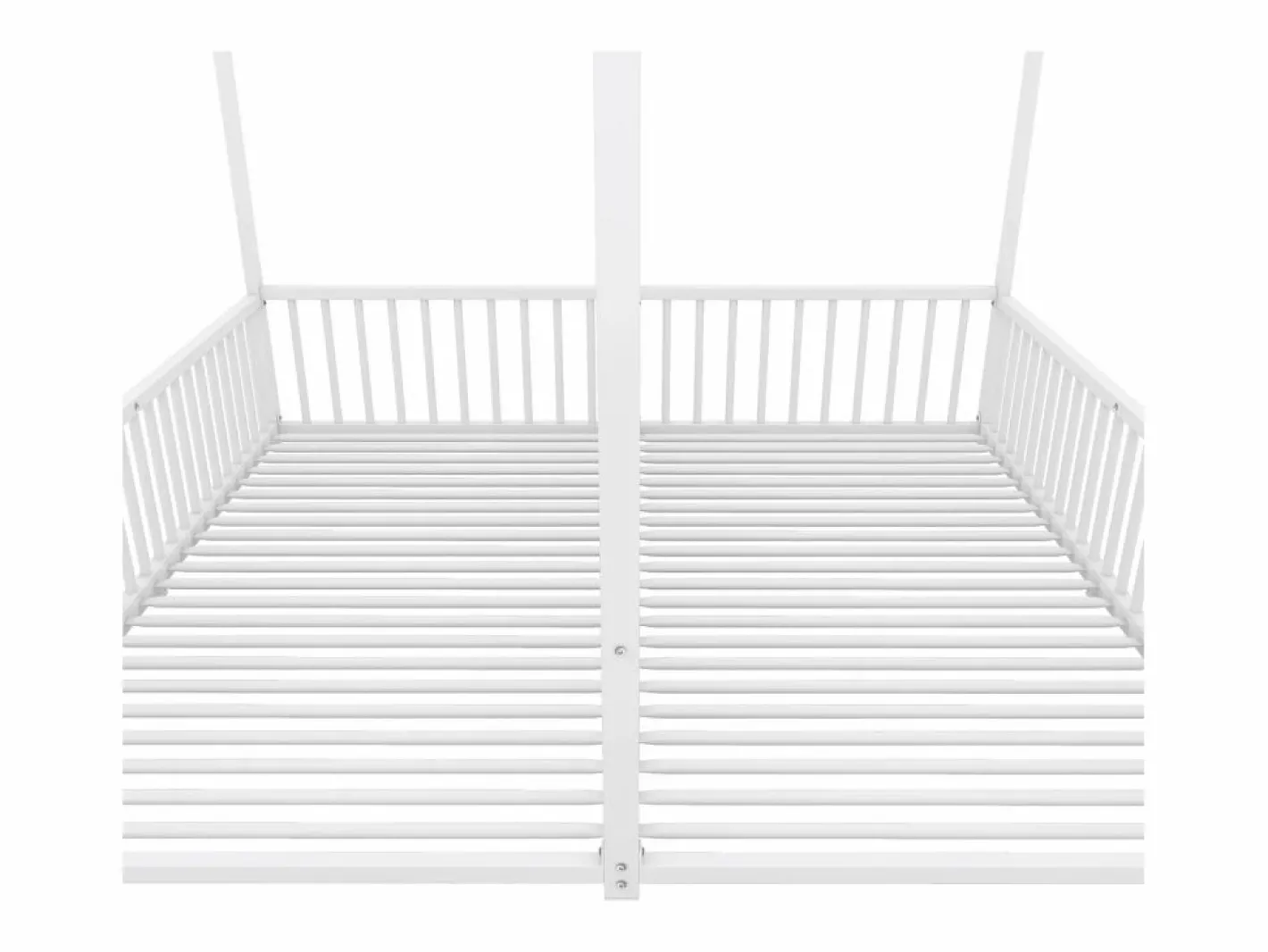 Cama-cabina de hierro 2x90x200cm - con techo y somier -^ModernLuxe Outlet