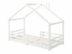 Merax Cama Montessori|Cama-cabina para niños - 90 x 200 cm - pino - barrera y somier -