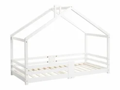 Merax Cama Montessori|Cama-cabina para niños - 90 x 200 cm - pino - barrera y somier -