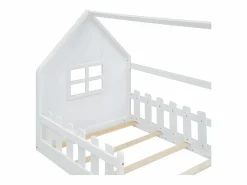 Cama-cabina para niños 90x200 cm - con forma de casita - en madera de pino y MDF -^ModernLuxe Outlet