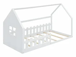 Cama-cabina para niños 90x200 cm - con forma de casita - en madera de pino y MDF -^ModernLuxe Outlet
