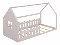 ModernLuxe Cama-cabina para niños 90x200 cm - con forma de casita - en madera de pino y MDF - Rosa Sale