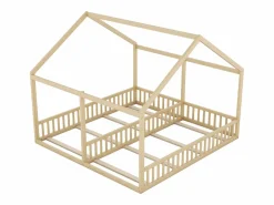 Camarote para 2 niños 90x200cm - camas planas modelos casa camas 2 plazas 2 en 1 - natural Color natural claro Online
