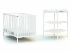 AT4 Cambiador bebé 2 estantes LILO madera - - 54 x 74 x 94 cm Blanco Clearance