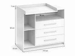 Vicco Mueble De Bebé|Cambiador 113x53x100 oskar