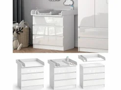 Vicco Mueble De Bebé|Cambiador / alto brillo 80x76x87 emma