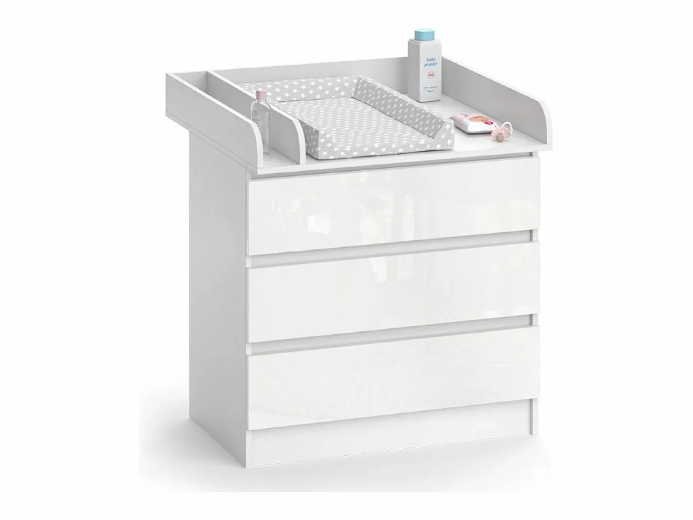 Vicco Mueble De Bebé|Cambiador / alto brillo 80x76x87 emma