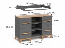 Cambiador /artisan 133x70x98 malia^Vicco New