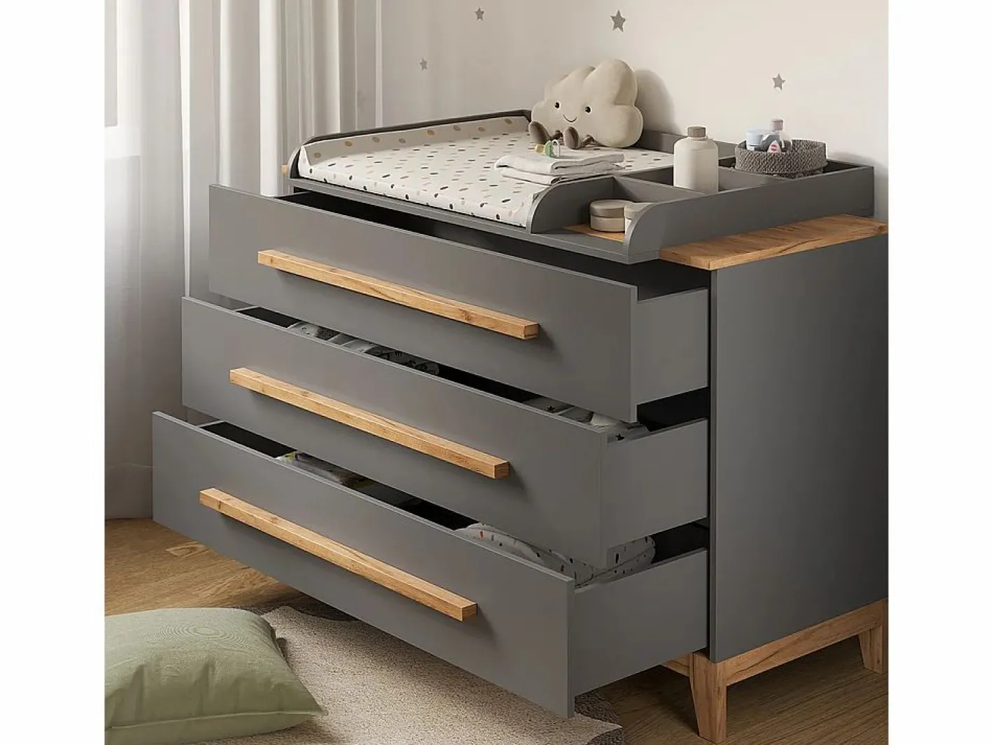 Vicco Mueble De Bebé|Cambiador /artisan 133.2x70x98 malia