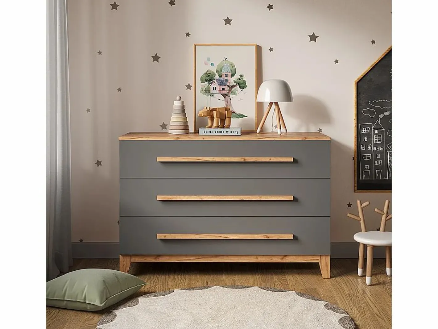 Vicco Mueble De Bebé|Cambiador /artisan 133.2x70x98 malia