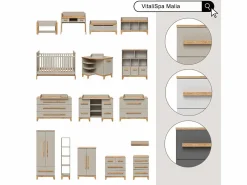 Cambiador roble cachemira 133.2x70x98 malia^Vicco Sale