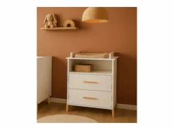 Cambiador sobre patas de madera blanca Marru00f3n Best