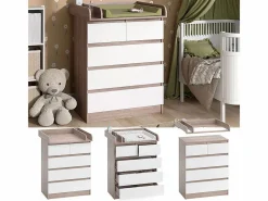 Vicco Cambiador sonoma/blanco 80x76x110.2 emma Color natural claro Best