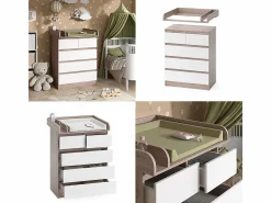 Vicco Cambiador sonoma/blanco 80x76x110.2 emma Color natural claro Best