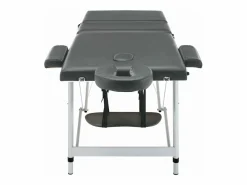 Helloshop26 Camilla de masaje de 3 zonas estructura de aluminio banco de masaje reposacabezas reposabrazos ajustable cama de masaje plegable portátil antracita 02_0001798 Amarillo Best