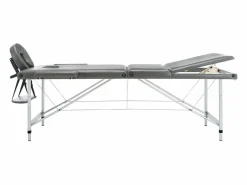 Helloshop26 Camilla de masaje de 3 zonas estructura de aluminio banco de masaje reposacabezas reposabrazos ajustable cama de masaje plegable portátil antracita 02_0001798 Amarillo Best
