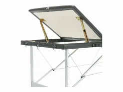 Helloshop26 Camilla de masaje de 3 zonas estructura de aluminio banco de masaje reposacabezas reposabrazos ajustable cama de masaje plegable portátil antracita 02_0001798 Amarillo Best