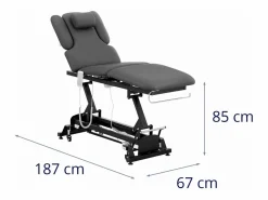 Helloshop26 Camilla de masaje eléctrica carga máxima 150 kg color /gris 14_0007761 Negro Sale