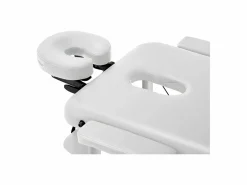 Camilla de masaje plegable blanca con estructura de aluminio y tapizado de PVC 14_0003637^Helloshop26 Outlet