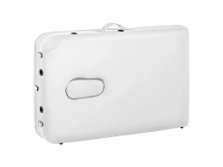 Camilla de masaje plegable blanca con estructura de aluminio y tapizado de PVC 14_0003637^Helloshop26 Outlet
