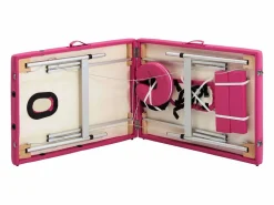 Camilla de masaje plegable de 2 secciones acero inoxidable rosa 02_0001809^Helloshop26 Hot