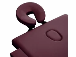 Helloshop26 Camilla de masaje plegable 3 secciones madera color vino tinto 02_0001839 Marru00f3n Outlet