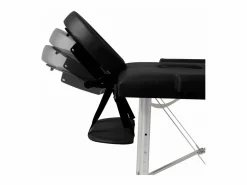 Helloshop26 Camilla de masaje plegable de 2 zonas con estructura de acero inoxidable color 02_0001886 Negro Clearance