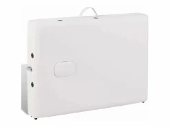 Camilla de masaje plegable blanca de 2 secciones con estructura de madera color crema 02_0001874^Helloshop26 New