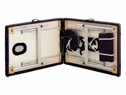 Camilla de masaje plegable camilla de masaje banco sofá portátil terapia cosmética profesional shiatsu reiki 2 zonas aluminio morado 02_0001810^Helloshop26 Online