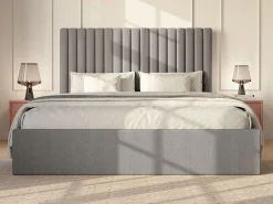 Canapé abatible 140 x 190 cm con cabecero de pana - SARAH^Vente-unique Outlet