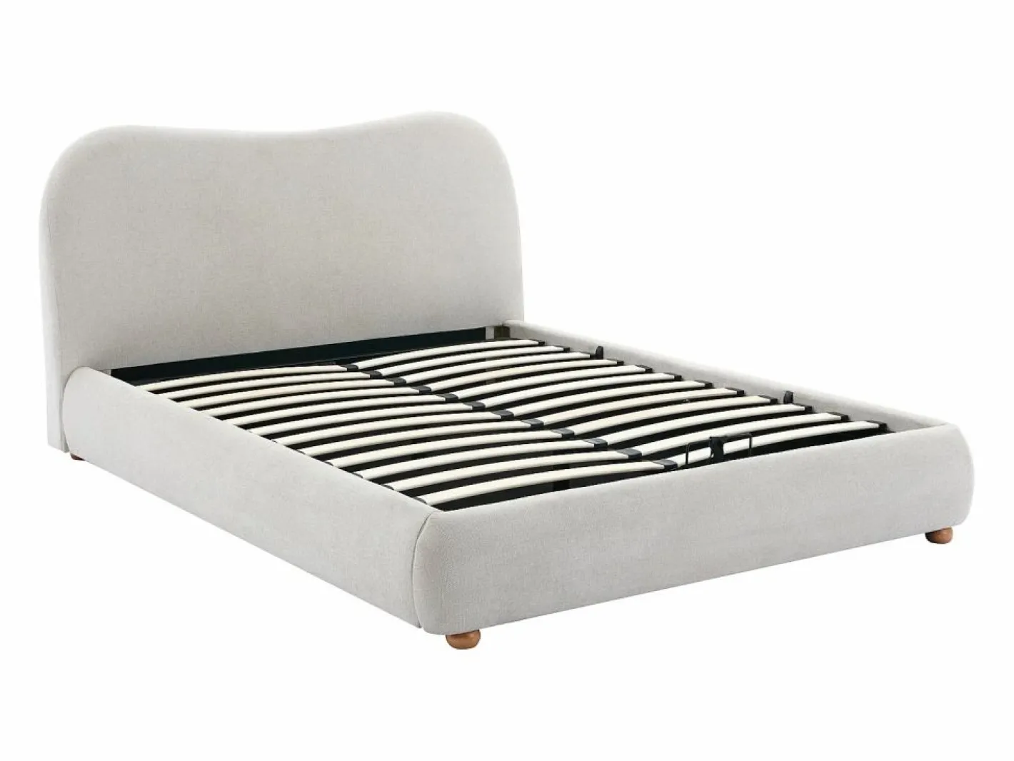 Vente-unique Canapé abatible 160 x 200 cm de tela en color - VANARI Beige Outlet