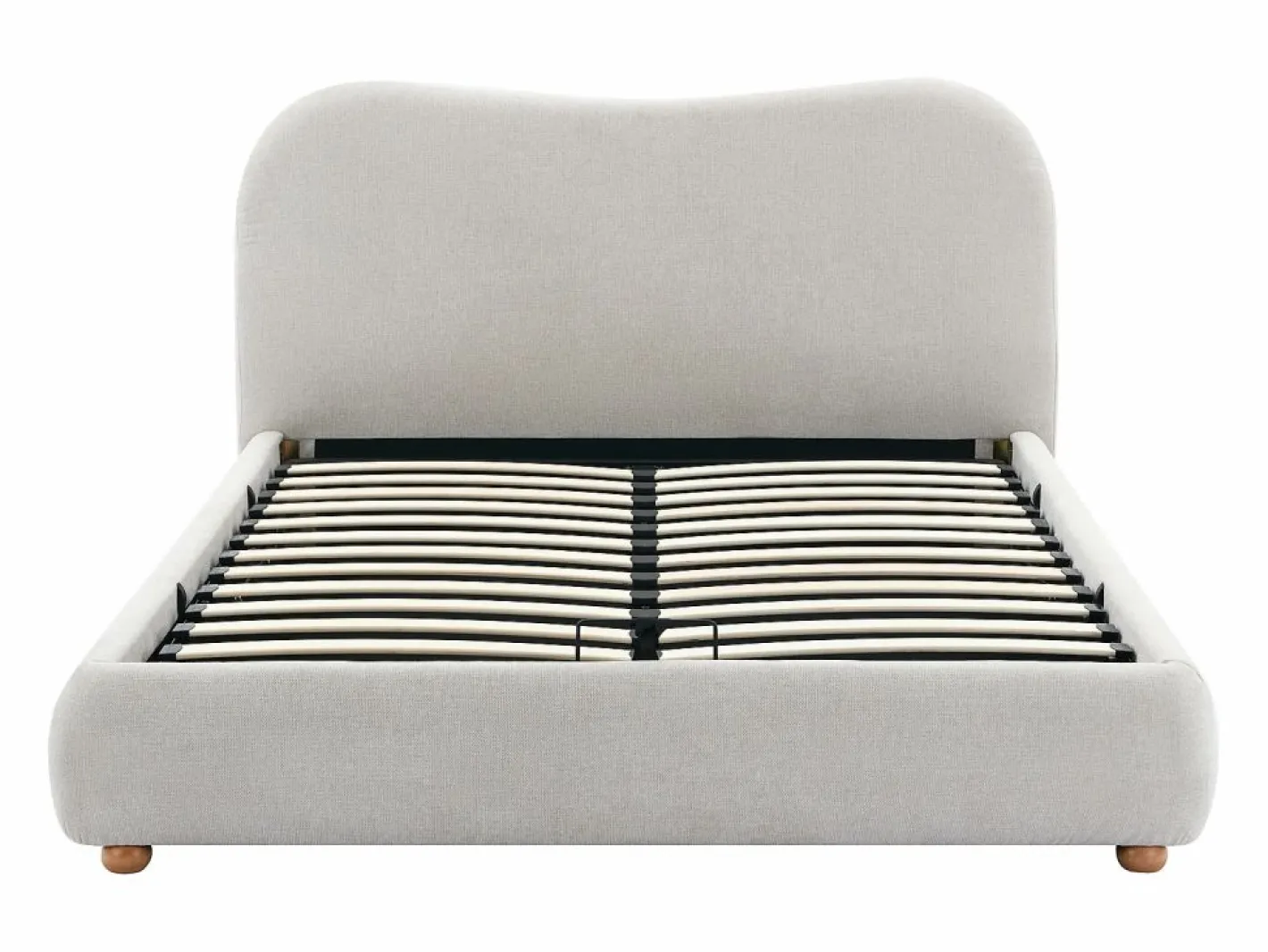 Vente-unique Canapé abatible 160 x 200 cm de tela en color - VANARI Beige Outlet