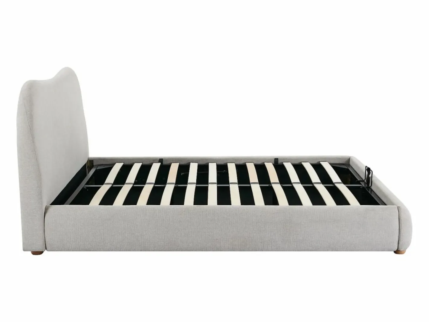 Vente-unique Canapé abatible 160 x 200 cm de tela en color - VANARI Beige Outlet