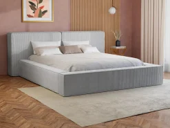 Vente-unique Canapé abatible 160 x 200 cm de pasta - TIMANO Gris claro Sale