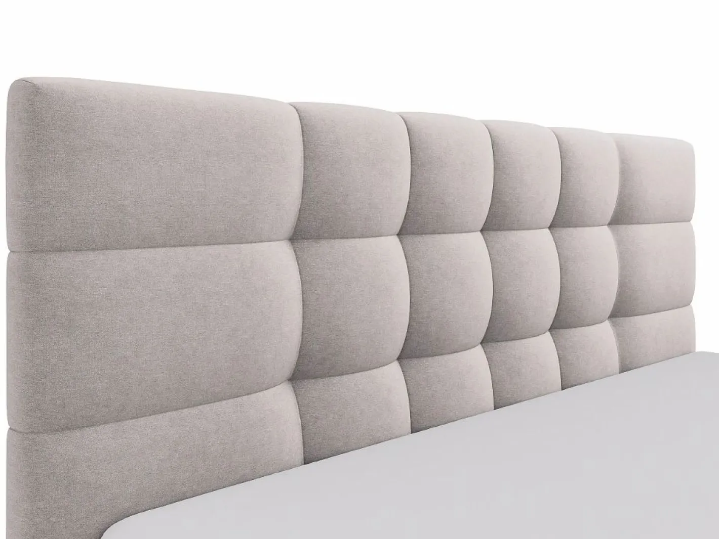 Vente-unique Canapé abatible 200 x 200 cm de tela + colchón - ELIAVA de Pascal Morabito Beige