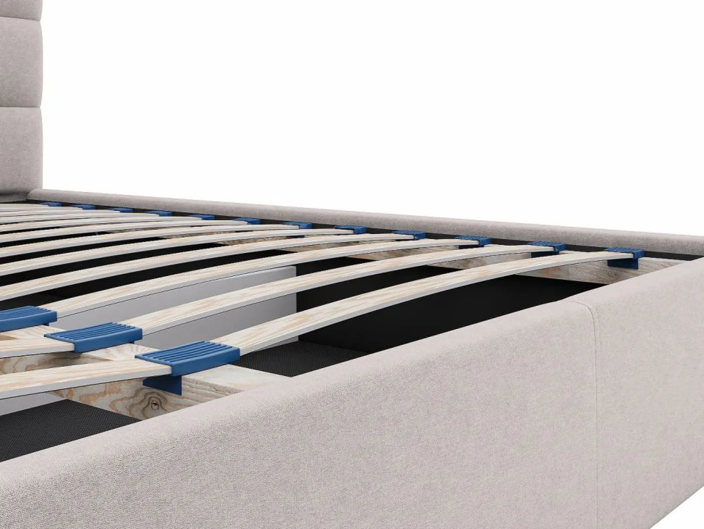 Vente-unique Canapé abatible 200 x 200 cm de tela + colchón - ELIAVA de Pascal Morabito Beige