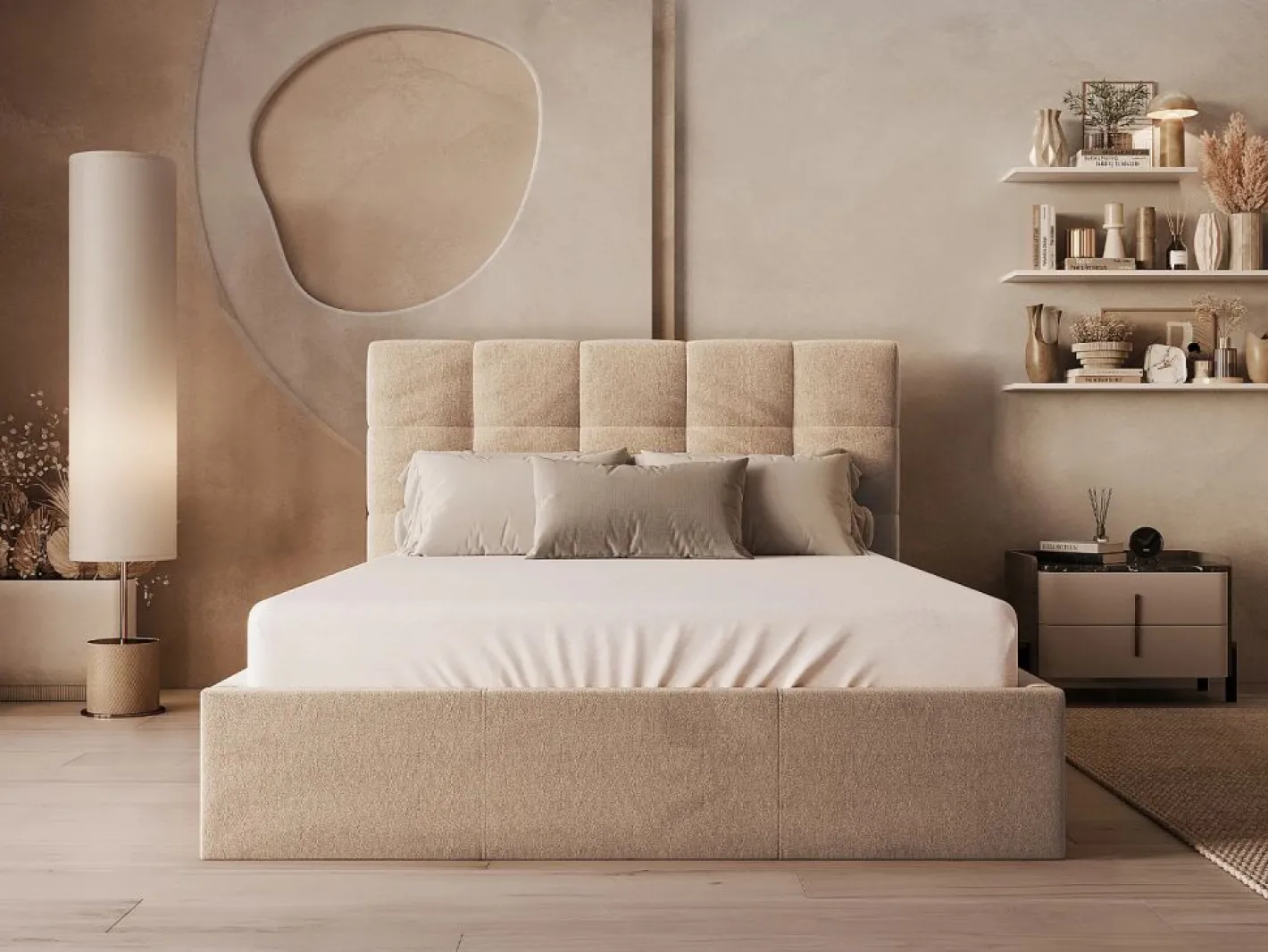 Vente-unique Cama Terciopelo|Canapé abatible 140 x 190 cm de terciopelo en color - MIRDAL