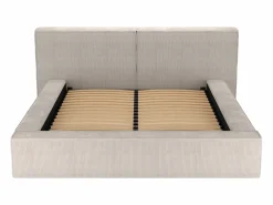 Vente-unique Canapé abatible 180 x 200 cm de pana - TIMANO II Beige Discount