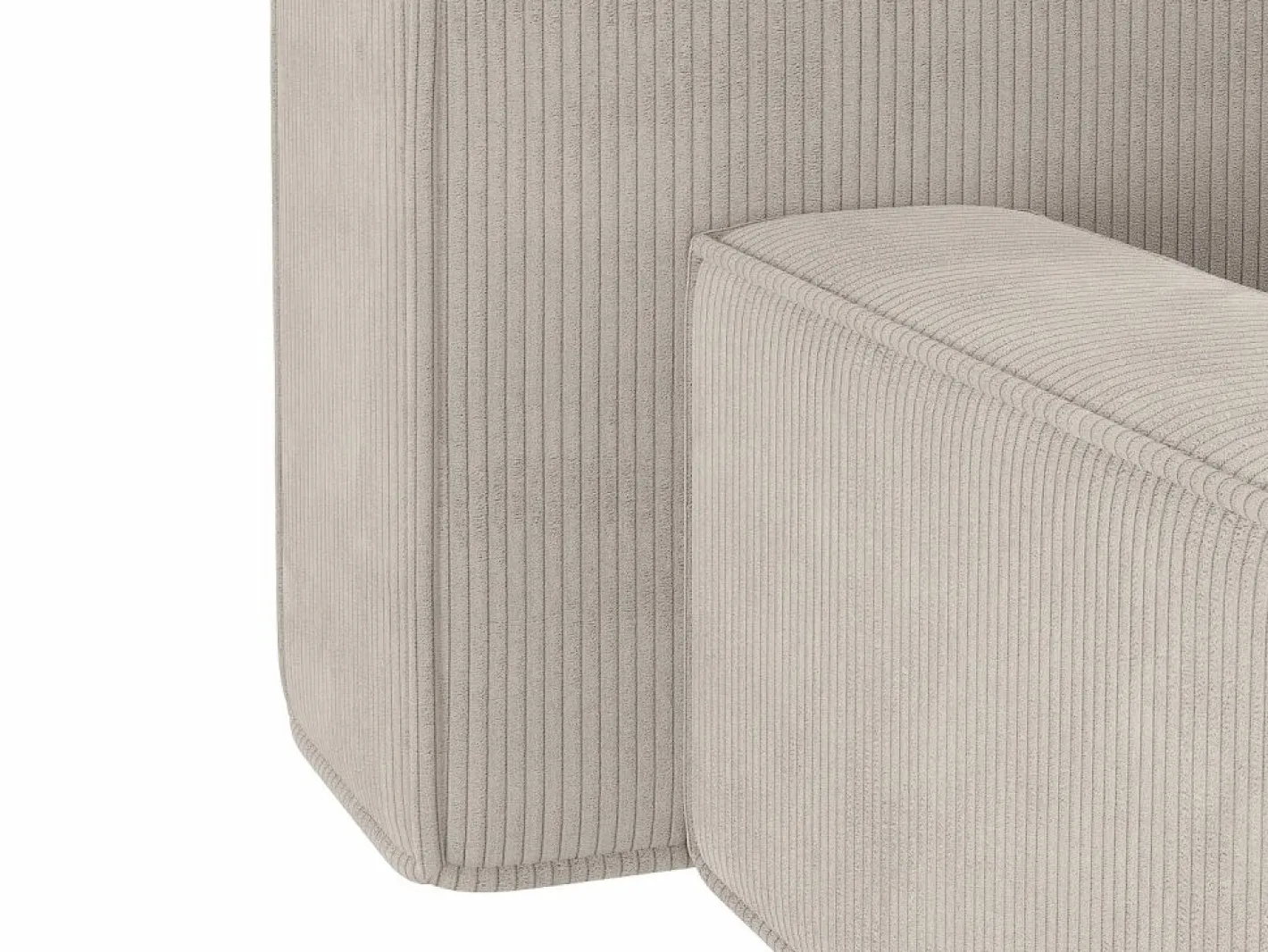Vente-unique Canapé abatible 180 x 200 cm de pana - TIMANO II Beige Discount