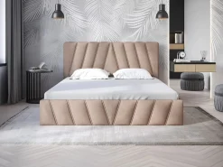 Canapé abatible 160 x 200 cm de terciopelo + colchón - LIDAMA de Pascal Morabito^Vente-unique Outlet
