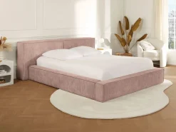 Vente-unique Canapé abatible 180 x 200 cm de pana + colchón - TIMANO Rosa Sale