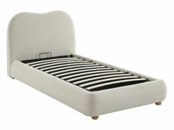 Canapé abatible 90 x 190 cm en tela bouclé beige - VANARI^Vente-unique Best