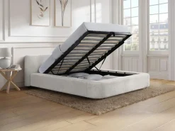 Maison Céphy Canapé abatible 140 x 190 cm en tela - JUDALO de Beige